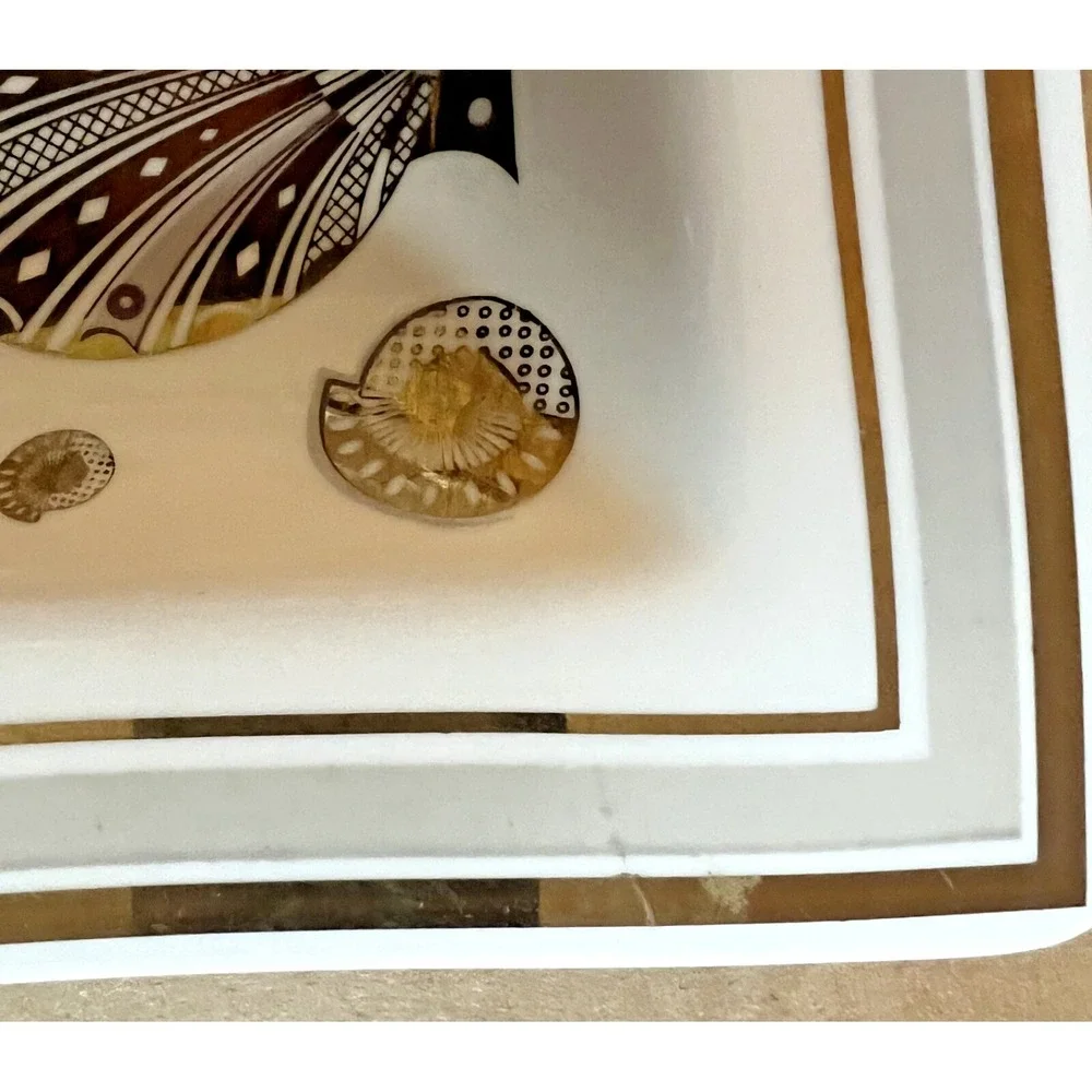 VTG Georges Briard Double Platter | Shell Design |‎ MCM Elegance